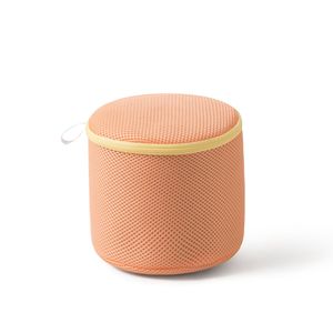 Sac à linge en maille à trois couches, rond, épaissi, lavable en machine, pour sous-vêtements, avec couvercle, pour utilisation dans la salle de bain - Product Image 3