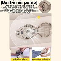 Matelas pneumatique avec pompe intégrée et oreiller gonflable, surface supérieure confortable pour la maison