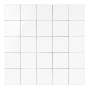 Carrelage blanc pur brillant 10x10 cm, épaisseur 6,8 mm, bords irréguliers pour revêtement mural et sol - Product Image 2