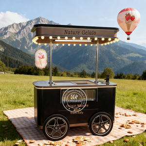 Chariot à glace mobile personnalisé, vitrine à gelato, congélateur multifonctionnel, camion de nourriture d'extérieur <span class=keywords><strong>pour</strong></span> en-cas, tôle galvanisée - Product Image 6