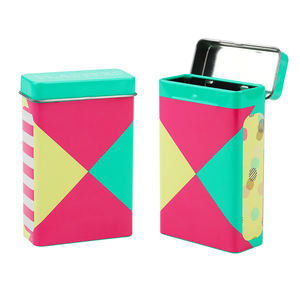 OEM impresión personalizada vendajes adhesivo Metal Rectangular tapa con bisagras caja de lata niños dibujos animados tirita latas - Product Image 4