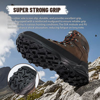 Bottes tactiques en cuir imperméables personnalisées pour hommes et femmes, couleur marron foncé, produits de chaussures de randonnée de Chine