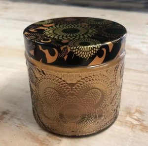 Bocaux à bougies en verre avec couvercles en fer, motif en relief, stock d'usine, 120/250 ml - Product Image 5