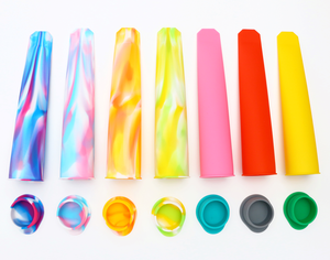 BPA miễn phí thân thiện với môi tùy chỉnh tái sử dụng Silicone Ice Cube & Popsicle khuôn với nắp cấp thực phẩm dễ dàng bật ra & dễ dàng để làm sạch - Product Image 4