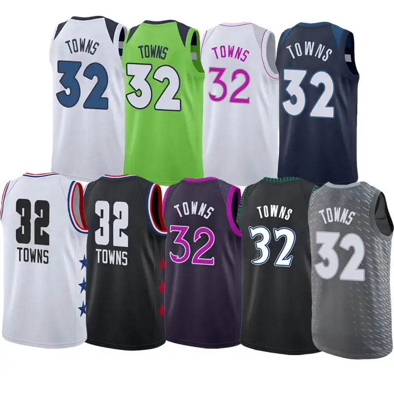 32 Karl-Anthony Steden Mannen Minnesota Groothandel Timberwolve Shirts Snel Droog Sport Vest Jersey Basketbal Uniform Hoge Kwaliteit