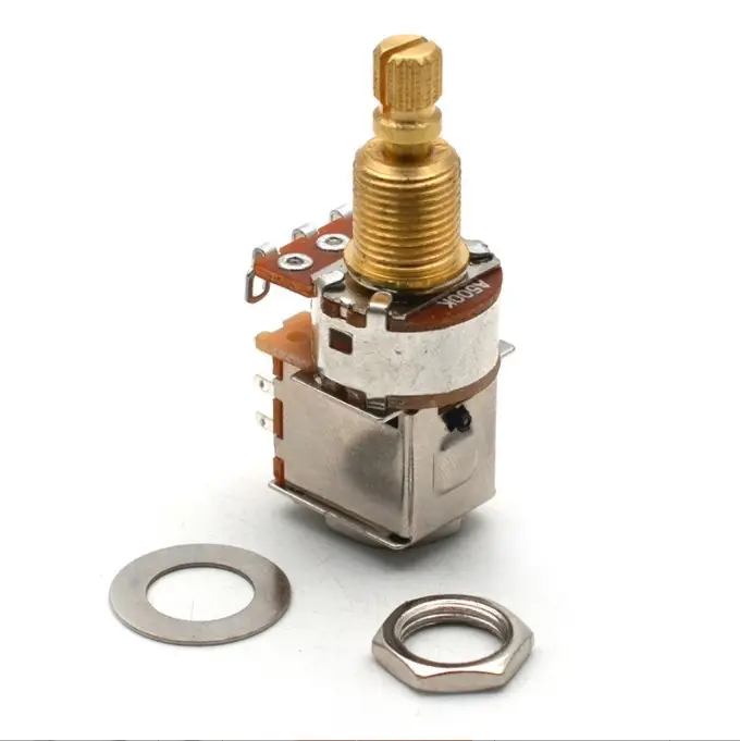 Hochwertiger A500K B500K Push-Pull-E-Gitarren-Lautstärke regler 19MM Gitarren-Klein potentiometer