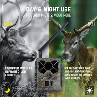 Caméra de chasse infrarouge 4G avec vision nocturne, 24MP, 1080P à 30fps, GSM 4G, application, étanche IP67, accessoires de chasse