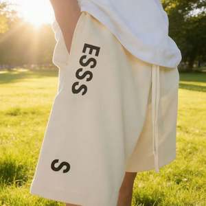 Pantalones Cortos de Algodón Grueso con Forro Polar para Hombre, Colección Invierno 2025, Transpirables, Ecológicos, Estilo Hip Hop, Color Sólido, con Cordón Ajustable - Product Image 5