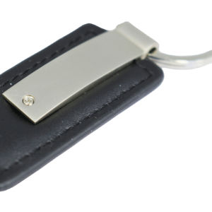 Portachiavi in metallo portachiavi in pelle tonda personalizzata di alta qualità con similpelle incisa al Laser per regali portachiavi auto - Product Image 4