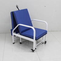 Chaise d'accompagnement médical de luxe pliable pour patient, convertible en lit d'hôpital