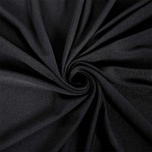 Wholesale Wedding Event Banquet Stretch Spandex Elastic Black Table Cover Top Topper Table Cap Solid Color Tablecloth Polyester - Product Image 3