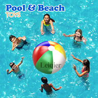 Ballons de plage gonflables de toutes tailles avec logo personnalisé ballons de festival de jeux de piscine classiques arc-en-ciel pour enfants et tout-petits en PVC quantité minimale de commande 100 pièces