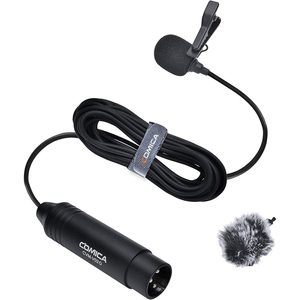 Comica CVM-V02O <span class=keywords><strong>XLR</strong></span> 48V Phantom ไมโครโฟนลาวาเลียร์ไมโครโฟนติดปกรอบทิศทางสำหรับกล้องวิดีโอ Canon <span class=keywords><strong>SONY</strong></span> Panasoni - Product Image 1