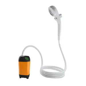 야외 캠핑 샤워 USB 샤워 헤드 호스 및 펌프 워터 백 휴대용 충전식 캠핑 샤워
