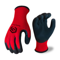 Gants de travail industriels pour hommes, résistants au froid, certifiés CE, en mousse thermique Terry 7G, enduits de latex antidérapant, pour travaux en extérieur et construction.