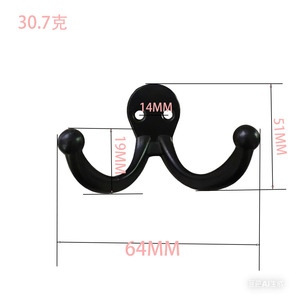 Gancho doble de aleación de zinc, forma redonda, para colgar abrigos y gorras, para instalar detrás de puertas o en paredes. - Product Image 4