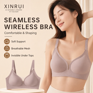 <span class=keywords><strong>Sujetador</strong></span> inalámbrico de cobertura total, transpirable, sin costuras, con espalda en U, <span class=keywords><strong>copas</strong></span> moldeadas, lencería diaria para mujer, proveedor mayorista personalizado - Product Image 1