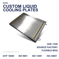 Plaque de refroidissement liquide en aluminium brasé sur mesure pour onduleur PCS IGBT, dissipateur thermique OEM à refroidissement par eau pour stockage d'énergie