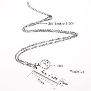 La fede estimabile può muovere le montagne collana di semi di senape collana in acciaio inox per donne uomini religiosi gioielli cristiani - Product Image 2