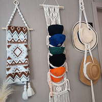 Décoration bohème personnalisée fait à la main porte-chapeau articles de maison tapisserie macramé tenture murale