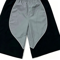 Shorts de basketball streetwear OEM 3/4 pour hommes, en nylon, color block, avec cordon de serrage, coupe ample, pour la course, style capri, pour homme