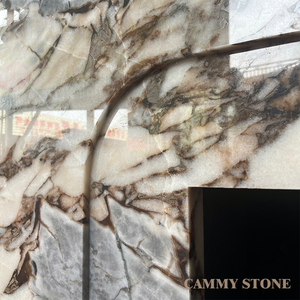 Cornice per Caminetto in Marmo <span class=keywords><strong>Naturale</strong></span> Stile Lusso Tempeste Oceaniche per Soggiorno di Villa, Hotel, Decorazione d'Interni - Product Image 6