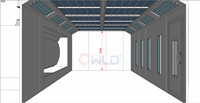 WLD-WS Rideau D'eau Cabine De Peinture Pour Portes En Bois/Cabine De Pulvérisation À Vendre Cercueils Peinture En Afrique Du Sud