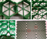 Grille de gazon en plastique pour la stabilisation des sols de parkings, système de pavage emboîtable, grille de pavage pour allées et graviers
