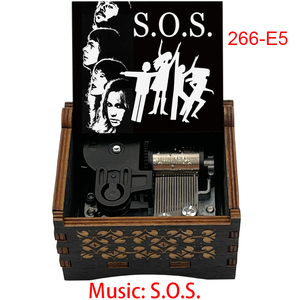 Boîte à musique vintage SOS, groupe <span class=keywords><strong>ABBA</strong></span>, 18 notes, manivelle/manivelle, mouvement vintage, durée sonore de 15 secondes, cadeaux spéciaux - Product Image 6