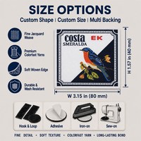 Écusson tissé personnalisé pour étiquettes de vêtements, marquage de vêtements, garnitures textiles, sourcing pour acheteurs en gros, sur commande