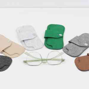 Logo imprimé pochette de lunettes de soleil portable téléphone portable lunettes pochette souple sac lunettes feutre pochette sac - Product Image 6