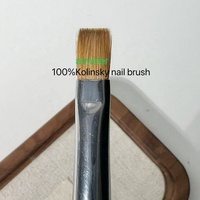 Fournisseur professionnel d'articles de nail art Aimeier, pinceau à gel plat 100% Kolinsky, manche en métal, haute qualité, OEM/ODM personnalisé