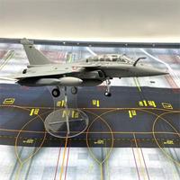 Modèle d'avion de chasse biplace Rafale de type B de l'Armée de l'Air indienne à l'échelle 1:72 - Modèle d'avion en métal moulé sous pression