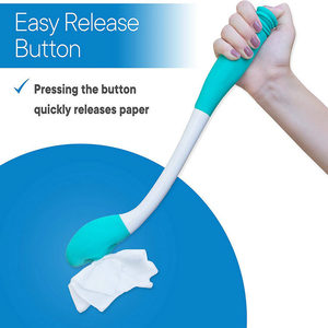 Disposable Plastic Toilet Brush Set with Lazy No Dead Angle Head <b>Wall</b>-Mounted Cleaning Tool for Home Use - Product Image 3