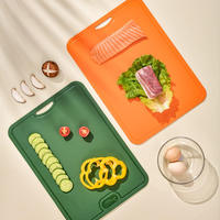 2026 accessoires de cuisine planche à fruits en plastique planche à découper personnalisée paille de blé planche à découper avec poignée