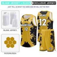 Uniformes personnalisés pour équipes de basketball universitaires, maillot de basketball respirant style rétro, vêtements de sport à sublimation numérique Z-16137