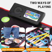 Tapis de jeu pour bébés 2 en 1, piano et batterie, multifonctionnel, interaction parent-enfant, couverture musicale électronique
