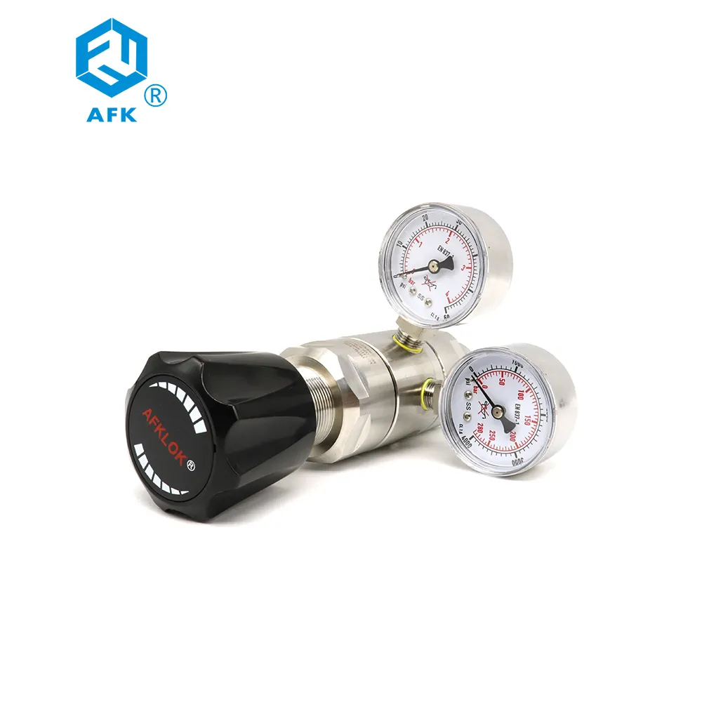 BS341 connettore a cilindro ossigeno SS316 valvola di regolazione della pressione dell'aria valvole di regolazione della pressione dell'aria
