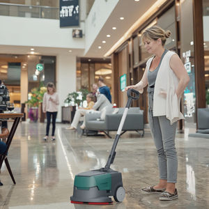 सेमी-स्वचालित मंजिल स्क्रबर स्मार्ट घरेलू उपकरण 24 वी जीवन बैटरी बिजली आपूर्ति फर्श साफ मशीन - Product Image 1