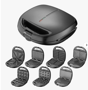 Anbolife Nouveau Grille-sandwich détachable 8-en-1, 2 tranches, 850W, avec <span class=keywords><strong>plaques</strong></span> interchangeables pour gaufres, donuts et grillades, appareil à petit-déjeuner - Product Image 1