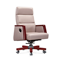 Chaise de bureau de direction ergonomique moderne de luxe avec base pivotante pour bureau à domicile