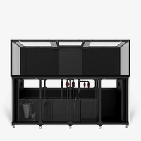 Aquarium de récif d'eau salée sur mesure de 7 pieds et 330 gallons, en verre ultra-clair à faible teneur en fer, avec système de filtration et meuble de filtration intégré