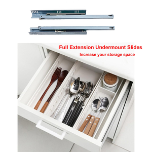 Hot Bán Đẩy Mở <span class=keywords><strong>2</strong></span> Nếp Gấp Ngăn Kéo Trượt Thép Không Gỉ Tủ Kính Thiên Văn Kênh Đường Sắt <span class=keywords><strong>Undermount</strong></span> Ngăn Kéo Trượt - Product Image 2