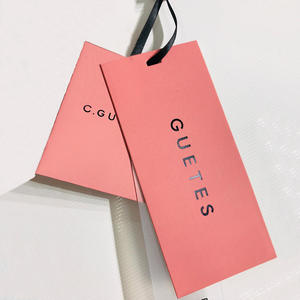 Etiquetas colgantes de moda con muestra gratuita, etiquetas tejidas con diseño personalizado, impresión de nombre y logotipo, etiquetas colgantes de fábrica, etiquetas de papel para ropa - Product Image 3