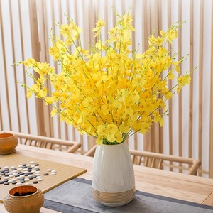 Fleur artificielle Orchidée dansante 55cm/95cm en plastique, plante décorative d'intérieur et d'extérieur pour la maison et le bureau - Product Image 1