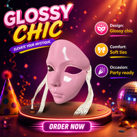 Masques de fête en plastique moulé PVC pour adultes, pour le poisson d'avril, la remise des diplômes, Halloween, design personnalisé basé sur une image, imperméables
