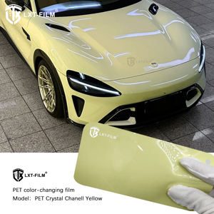 Film de changement de couleur jaune parfumé en PVC vinyle en gros d'usine 1.52x15m rouleau complet - Product Image 1