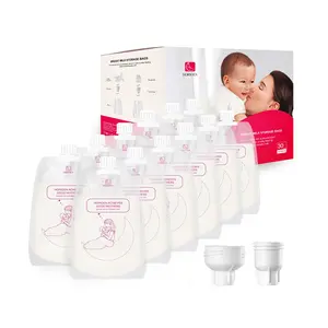 Horigen food grade Breast Milk Storing Bags Set of 30 Count (6 Ounce) for Directly Pumping to Breastmilk Storage Bag