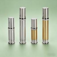 Flacon pompe sans air miniature de 15 ml, format voyage, emballage cosmétique pour crème pour les yeux, sérum, logo personnalisé