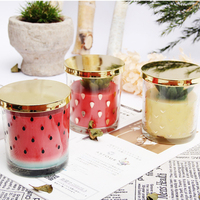 El Yapımı Soya Balmumu Aromaterapi Mumu - Çilekli Çikolata Aromalı Doğum Günü, Çin Yeni Yılı, Şükran Günü Partileri için Kokulu Mum